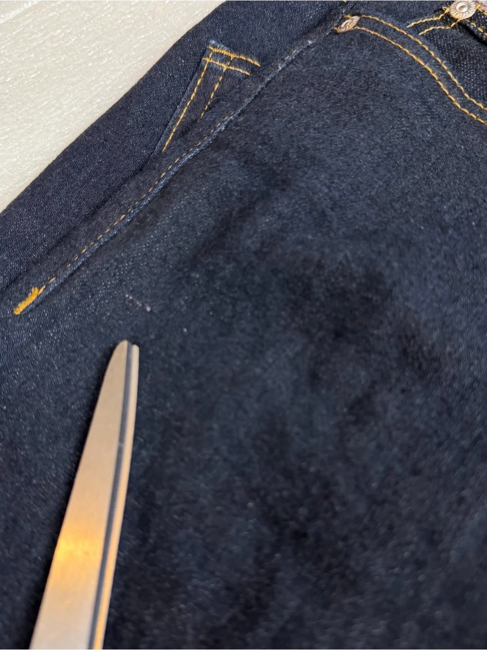 Naked And Famous Stacked Guy Indigo Stretch 33x32 Selveged Jeans Party Note